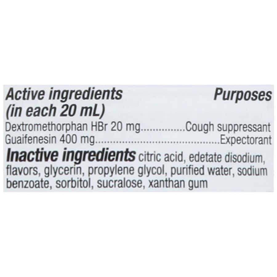 slide 5 of 5, Walgreens Maximum Strength DM Max Cough & Chest Congestion Relief Honey & Berry, 6 fl oz