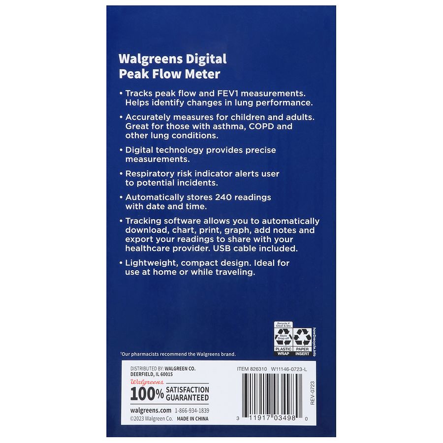 slide 2 of 2, Walgreens Peak Flow Meter, 1 ct