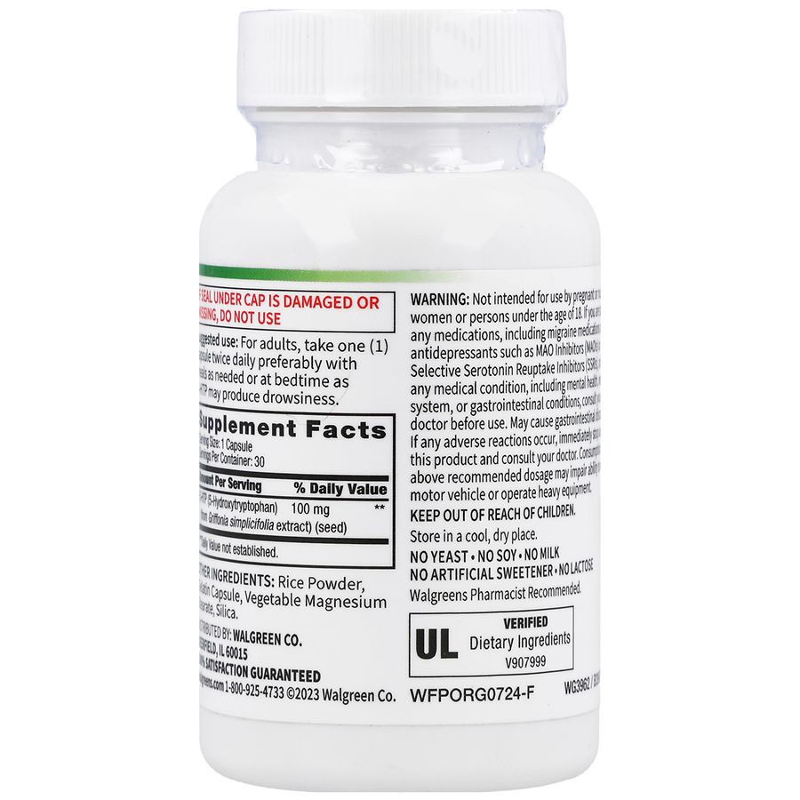 slide 4 of 5, Walgreens 5-HTP Capsules, 30 ct
