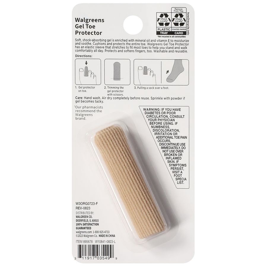 slide 2 of 2, Walgreens Gel Toe Protector, 1 ct