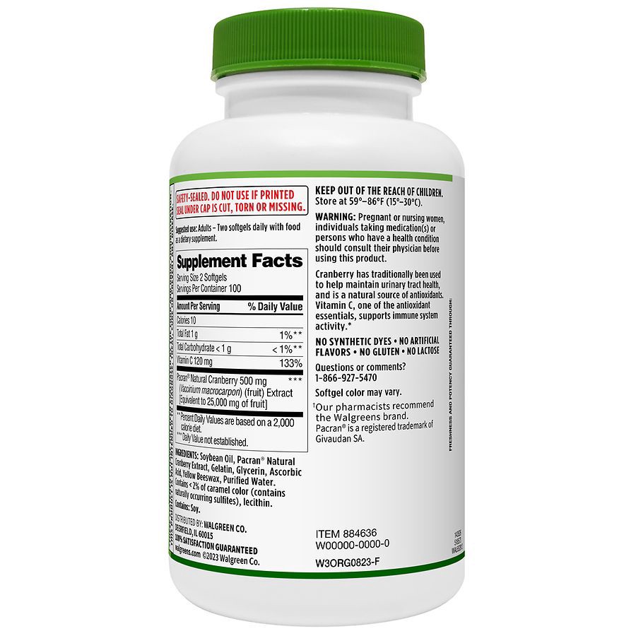 slide 3 of 4, Walgreens Cranberry Plus Vitamin C, 200 ct