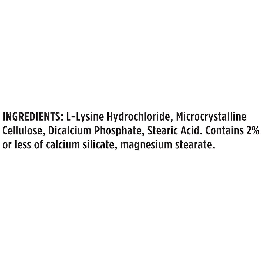 slide 3 of 4, Walgreens L-Lysine 500mg, 100 ct