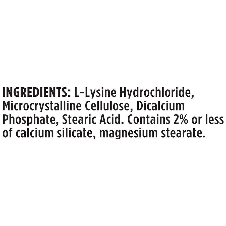 slide 2 of 4, Walgreens L-Lysine 500mg, 300 ct