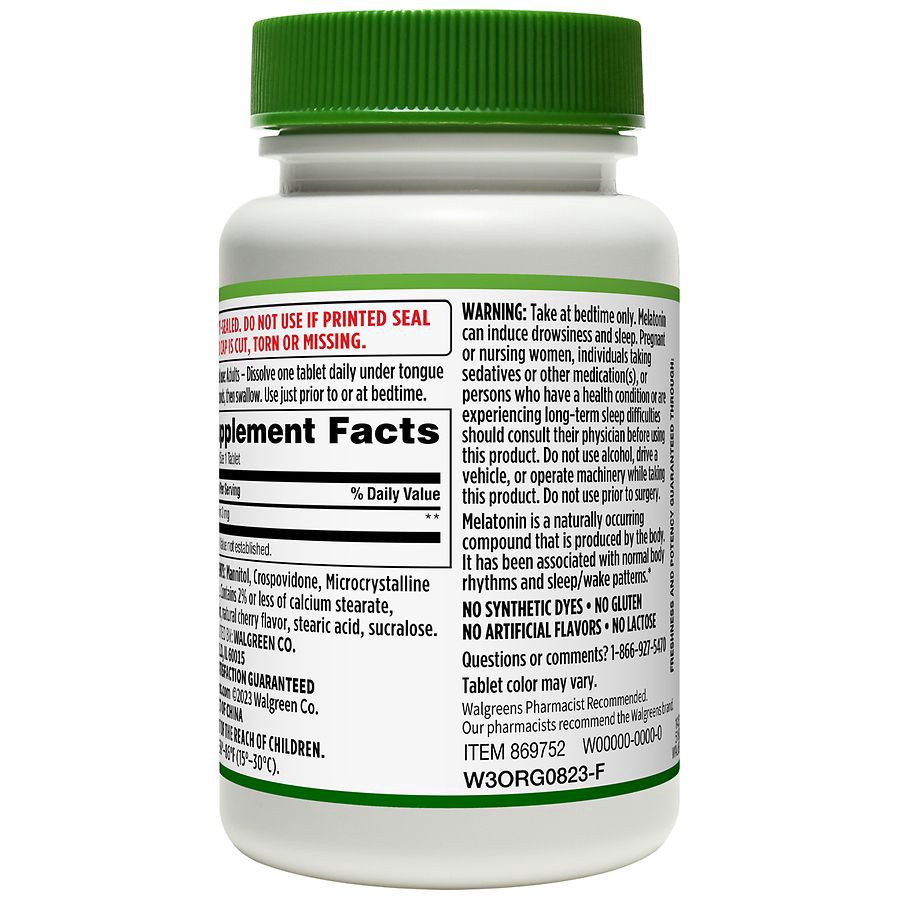 slide 3 of 4, Walgreens Quick Dissolve Melatonin 3mg Tablets, 60 ct