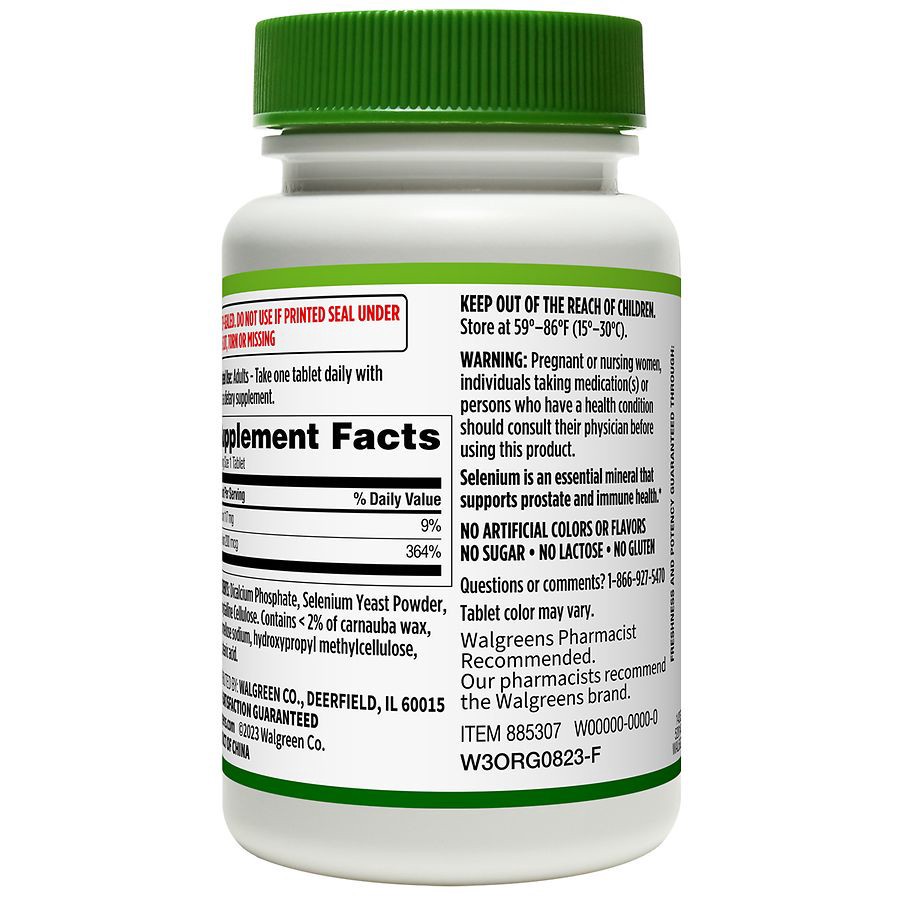 slide 3 of 4, Walgreens Selenium 200mcg Tablets, 100 ct