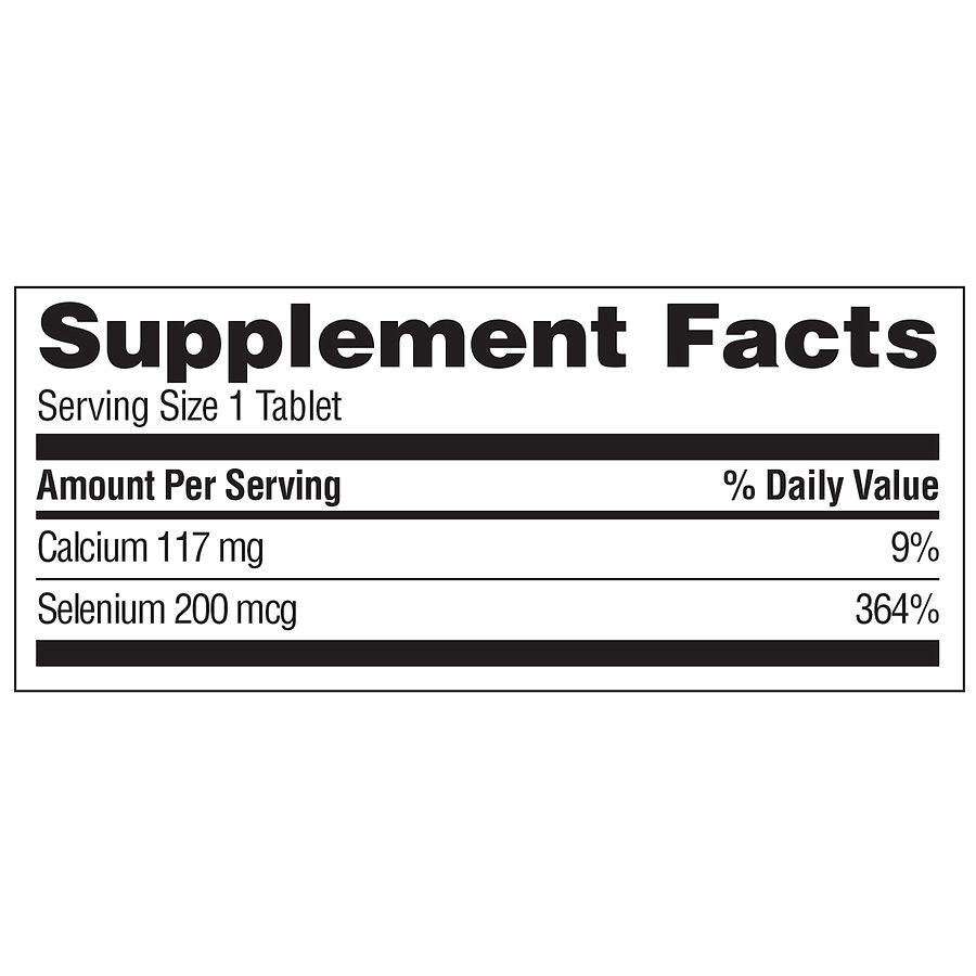 slide 4 of 4, Walgreens Selenium 200mcg Tablets, 100 ct