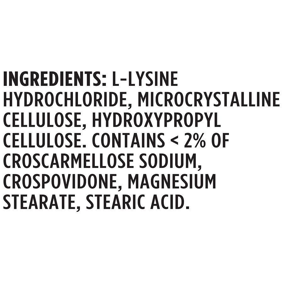 slide 2 of 4, Walgreens L-Lysine 1000mg, 100 ct