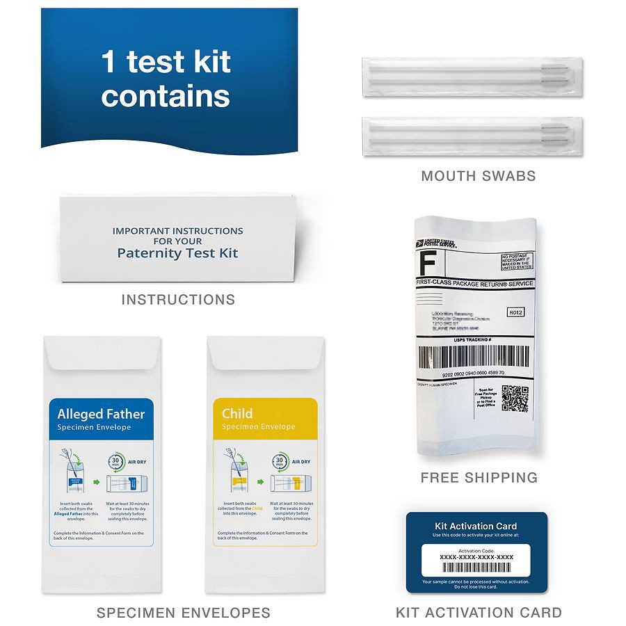 slide 3 of 3, Walgreens At-Home DNA Paternity Test Kit, 1 ct