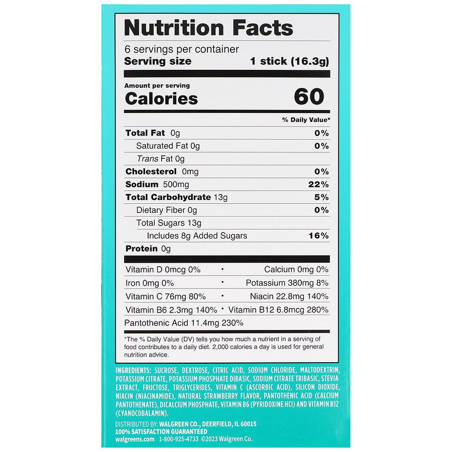 slide 4 of 5, Walgreens Electrolyte Drink Mix Triple Hydration, 6 ct