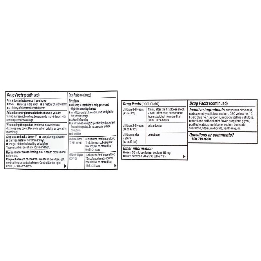 slide 3 of 5, Walgreens Loperamide Hydrochloride Oral Solution, Anti-Diarrheal Medicine Mint, 8 fl oz