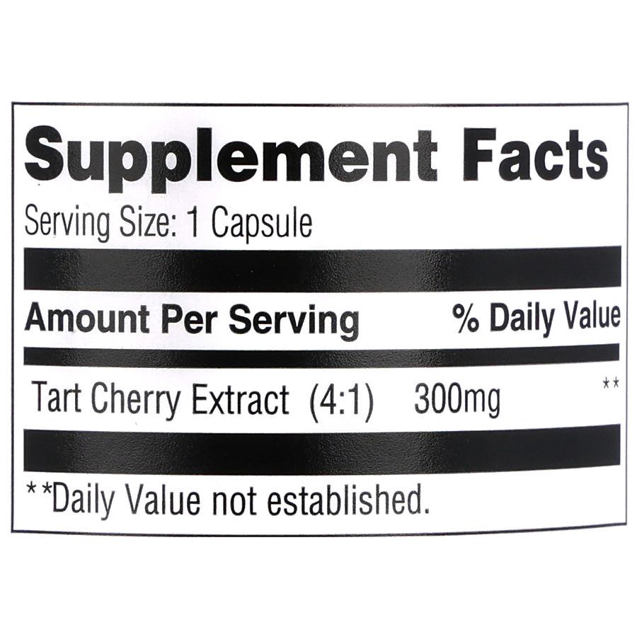 slide 4 of 5, Walgreens Free & Pure Tart Cherry Extract Supplement 1200mg for Antioxidant Support (90 days), 90 ct