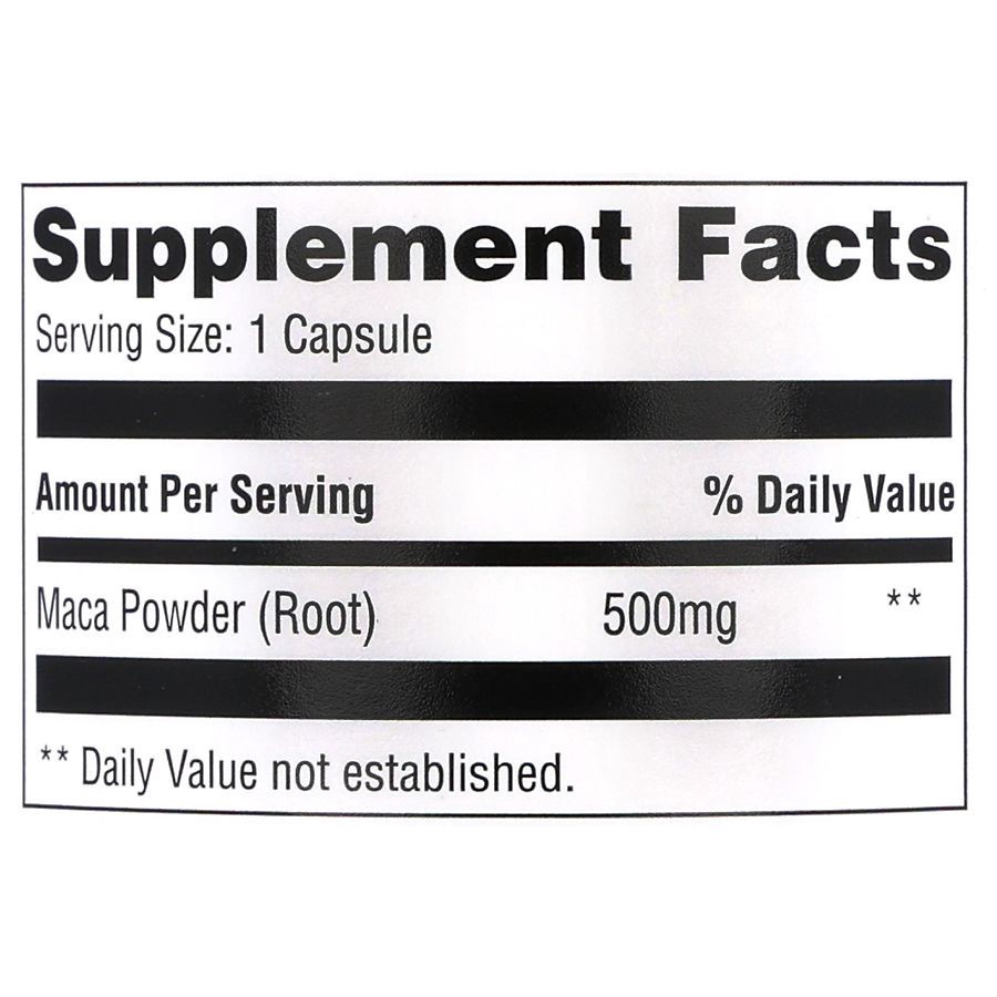 slide 4 of 5, Walgreens Free & Pure Maca Root Supplement 500mg Capsules (90 days), 90 ct