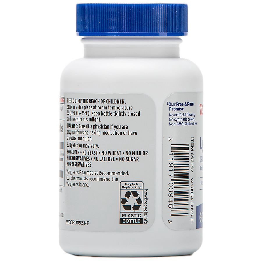 slide 2 of 5, Walgreens Free & Pure Lycopene Supplement 10mg Softgels for Prostate & Heart Health (60 days), 60 ct