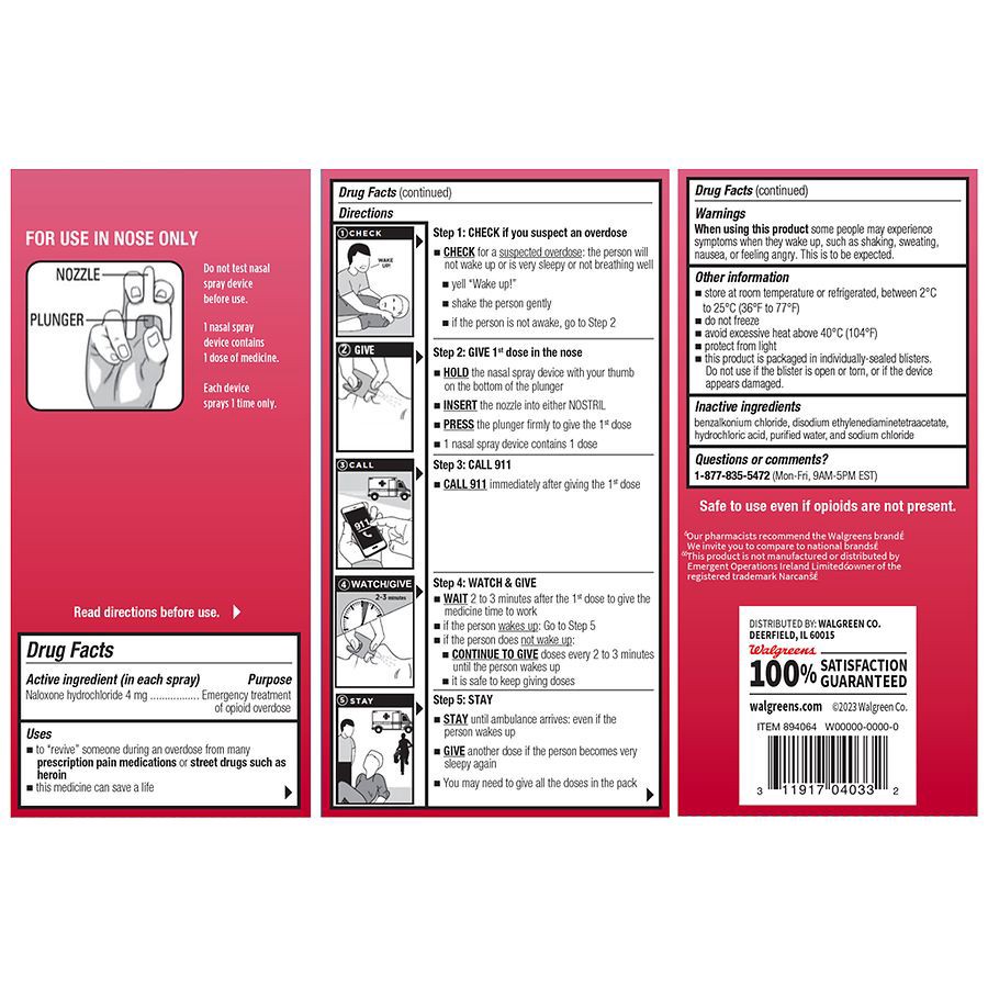 slide 3 of 4, Walgreens Naloxone HCl Nasal Spray, 1 ct