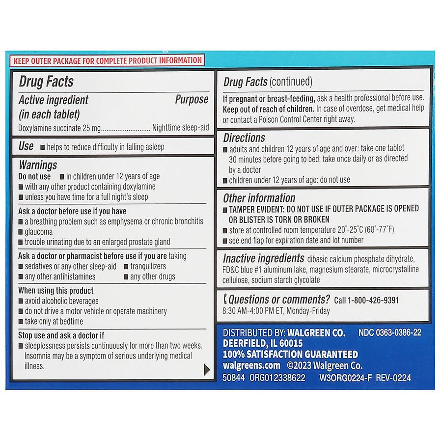 slide 2 of 3, Walgreens Sleep Aid Tablets, 48 ct