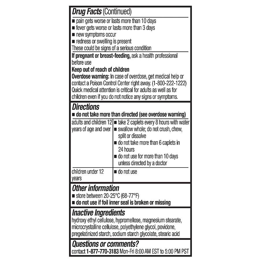 slide 4 of 5, Walgreens Free & Pure Long-Lasting Relief Pain Reliever Extended-Release Caplets, 40 ct