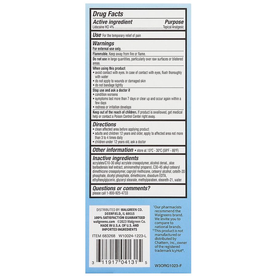 slide 2 of 3, Walgreens Cool And Heat Lidocaine Roll On, 2.5 oz