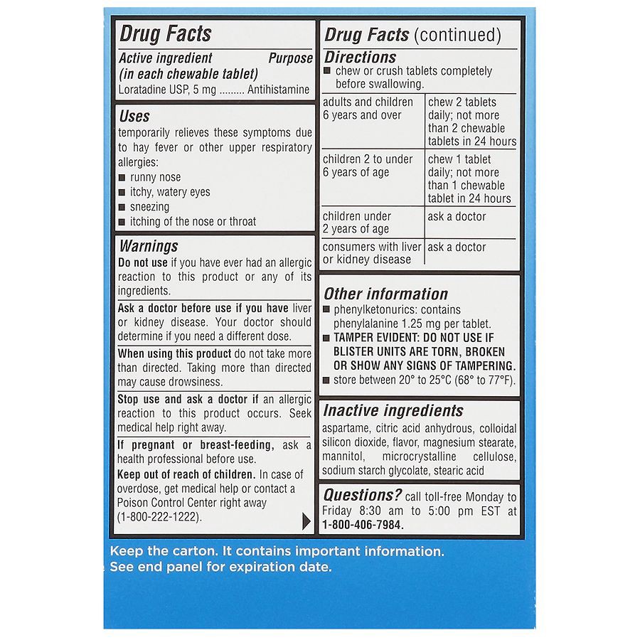 slide 3 of 3, Walgreens Children's Allergy Relief Chews Dye Free, 60 ct