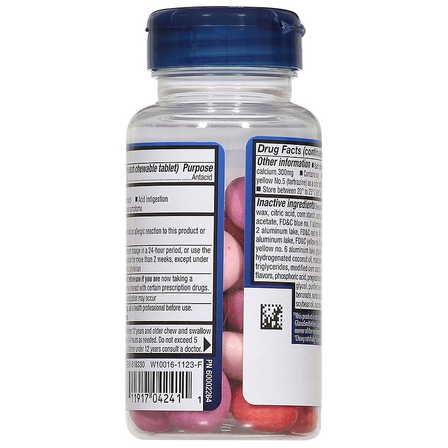 slide 3 of 3, Walgreens Antacid Bites Extra Strength Wild Berry, 32 ct