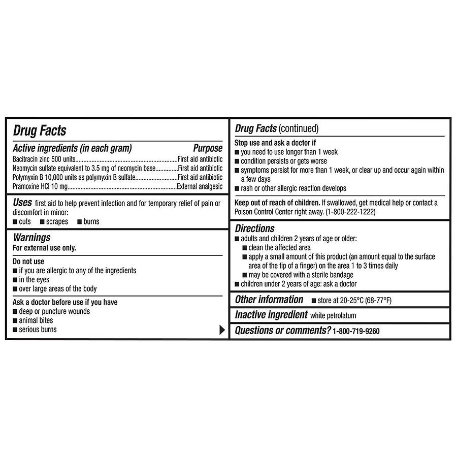 slide 2 of 5, Walgreens Maximum Strength First Aid Triple Antibiotic Pain Relieving Ointment, 1 oz
