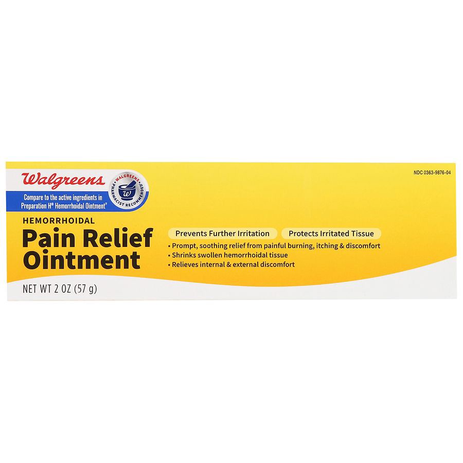 slide 3 of 3, Walgreens Hemorrhoidal Pain Relief Ointment, 2 oz