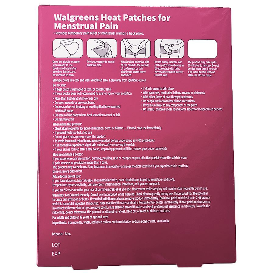 slide 2 of 4, Walgreens Heat Therapy Menstrual Patch, 1 ct