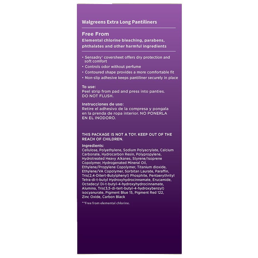 slide 2 of 2, Walgreens Pantiliner Extra Long, 68 ct