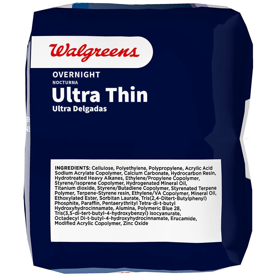 slide 2 of 4, Walgreens Overnight Ultra Thin Pads With Wings Size 5 (ct 24), 24 ct