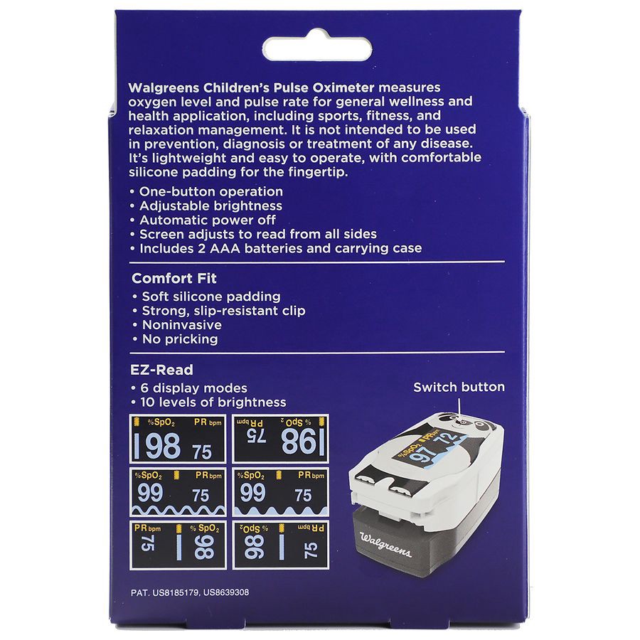slide 2 of 5, Walgreens Child Pulse Oximeter, 1 ct