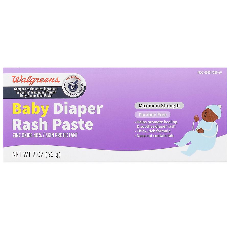 slide 2 of 3, Walgreens Maximum Strength Baby Diaper Rash Paste, 2 oz
