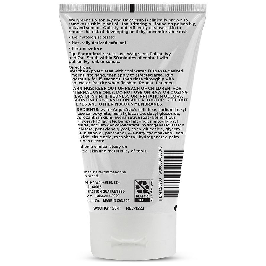 slide 5 of 5, Walgreens Poison Ivy and Oak Scrub 4 OZ, 4 oz