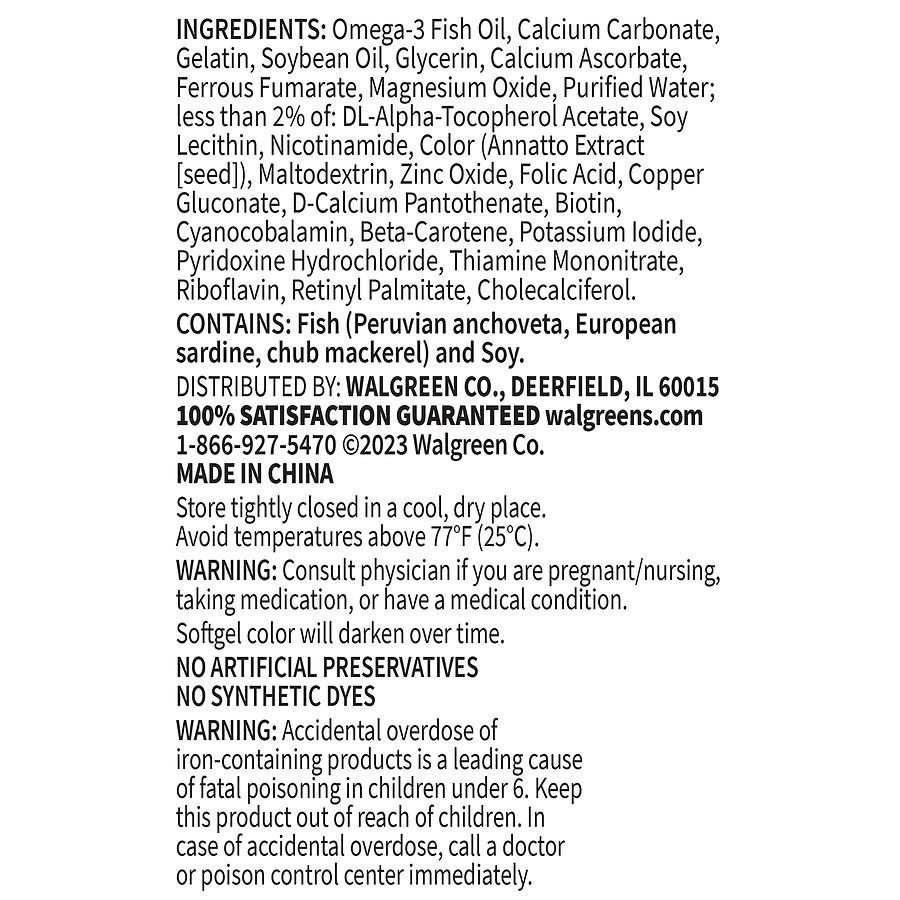 slide 5 of 5, Walgreens Prenatal Once Daily Softgel, 60 ct