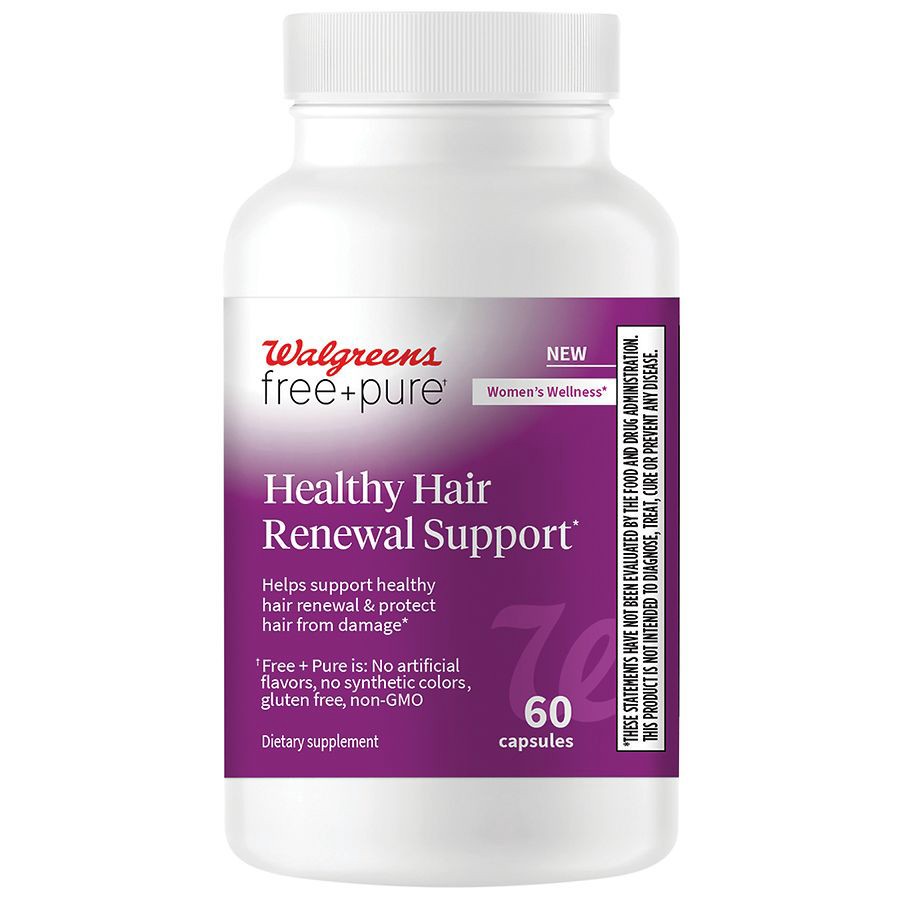 slide 3 of 4, Walgreens Healthy Hair Renewal Support, 60 ct