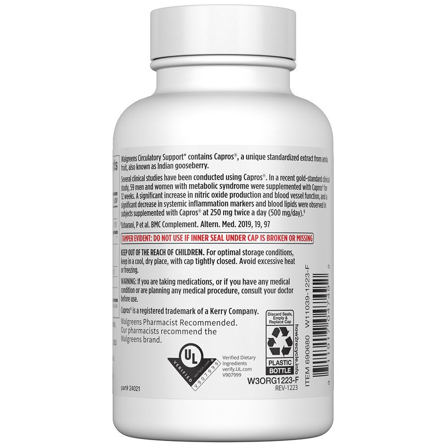 slide 4 of 5, Walgreens Circulatory Support, 60 ct