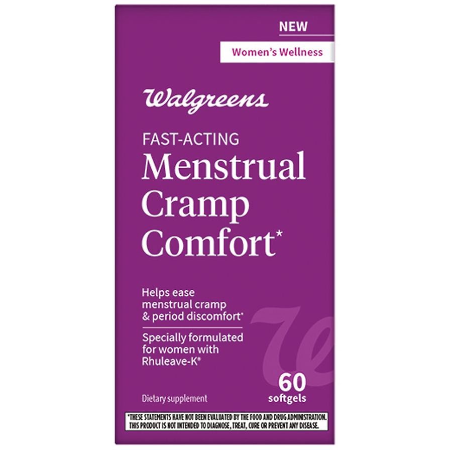 slide 4 of 5, Walgreens Fast Acting Menstrual Cramp Comfort, 60 ct