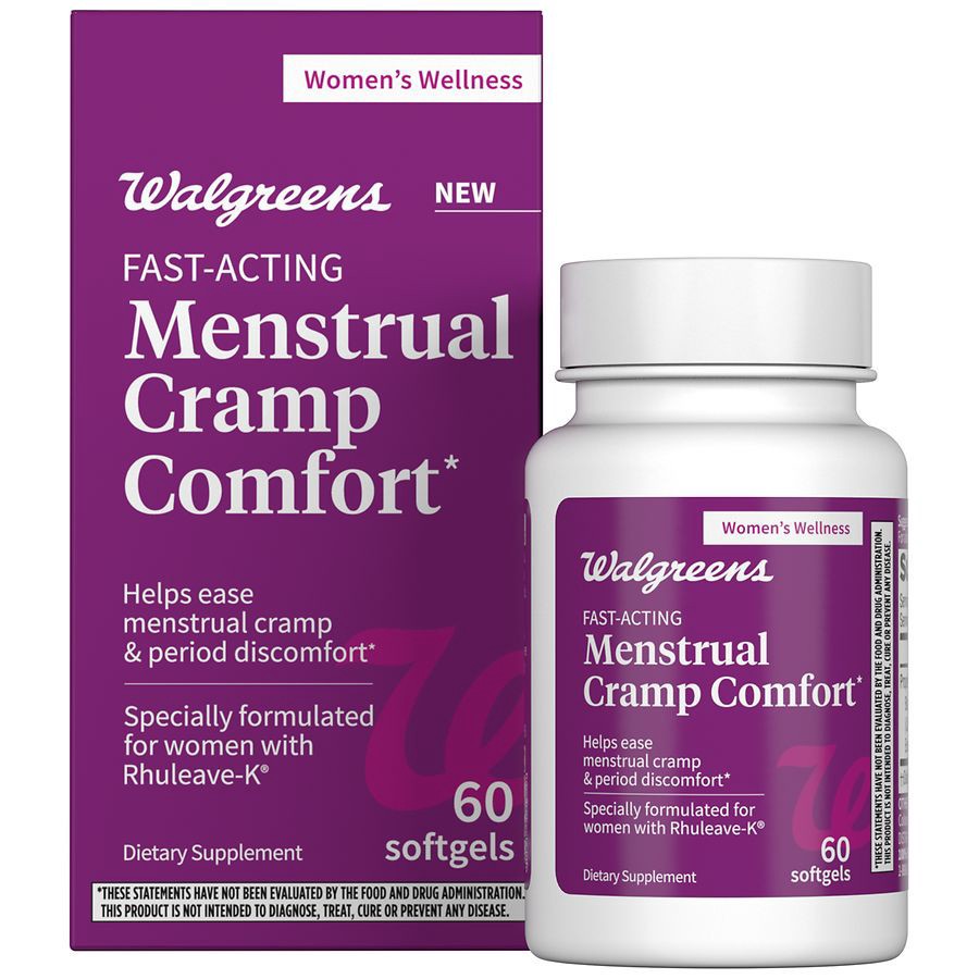 slide 2 of 5, Walgreens Fast Acting Menstrual Cramp Comfort, 60 ct