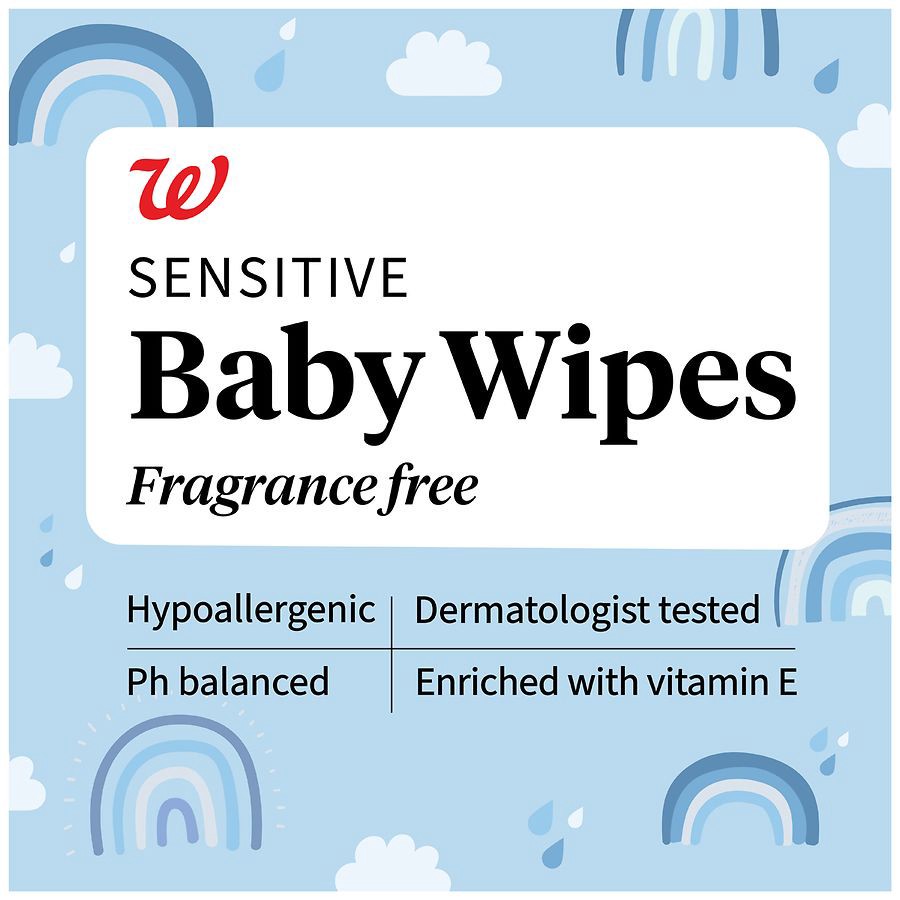 slide 3 of 5, Walgreens Baby Wipes, Sensitive Fragrance Free, 64 ct