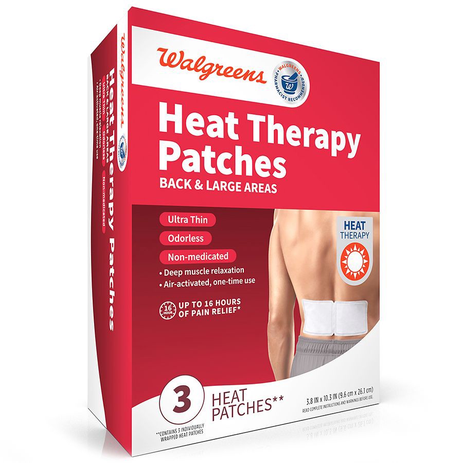 slide 2 of 4, Walgreens Heat Therapy Patches For Back and Large Areas, 3 ct