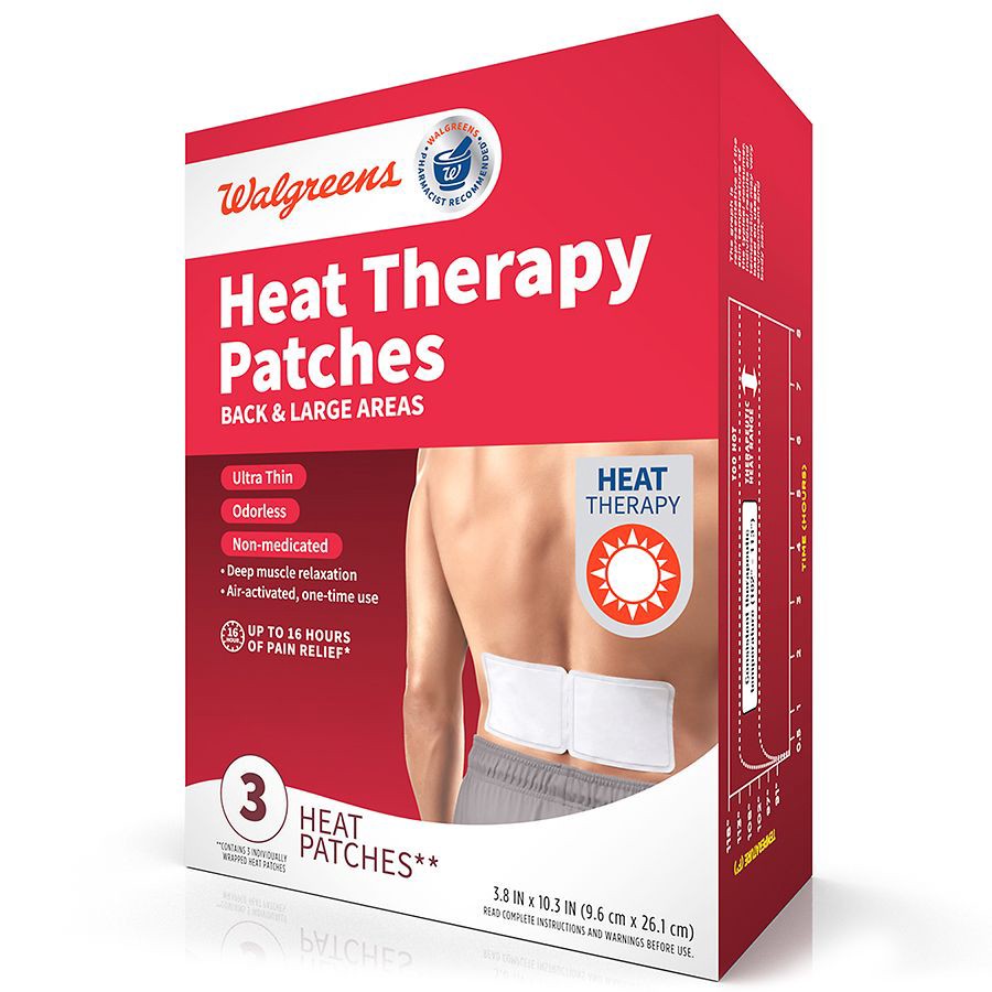 slide 3 of 4, Walgreens Heat Therapy Patches For Back and Large Areas, 3 ct