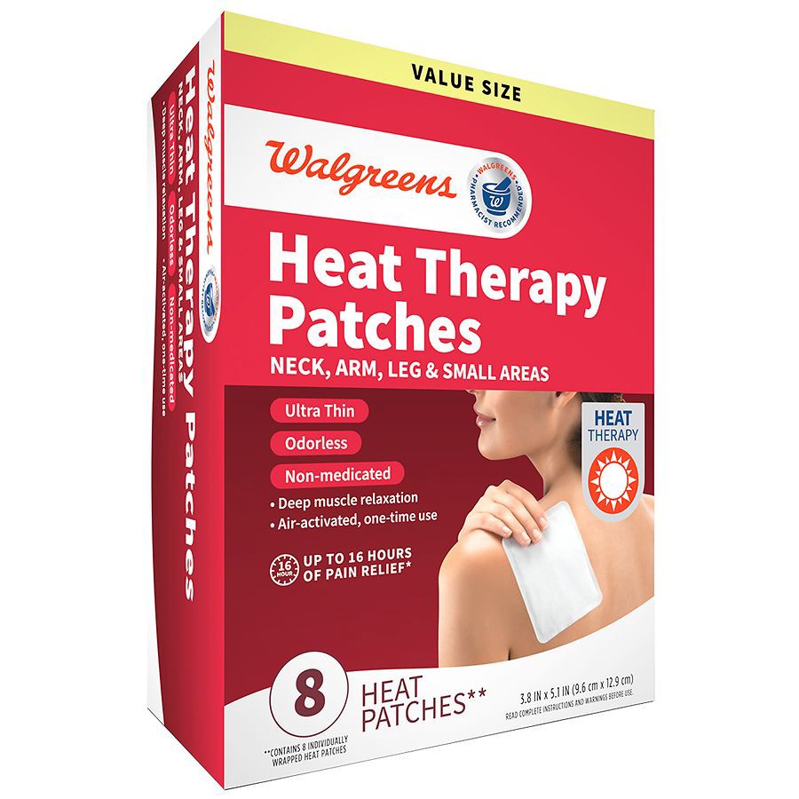 slide 3 of 4, Walgreens Heat Therapy Patches For Neck, Arm, Leg, 8 ct