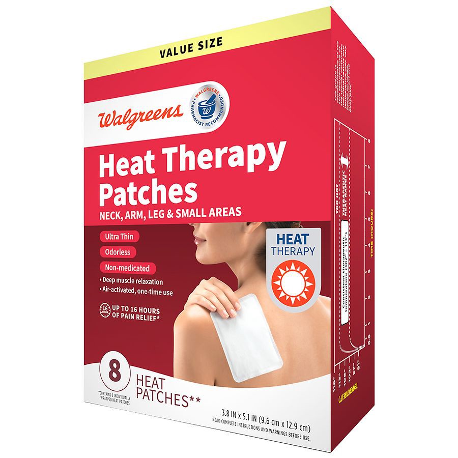 slide 4 of 4, Walgreens Heat Therapy Patches For Neck, Arm, Leg, 8 ct