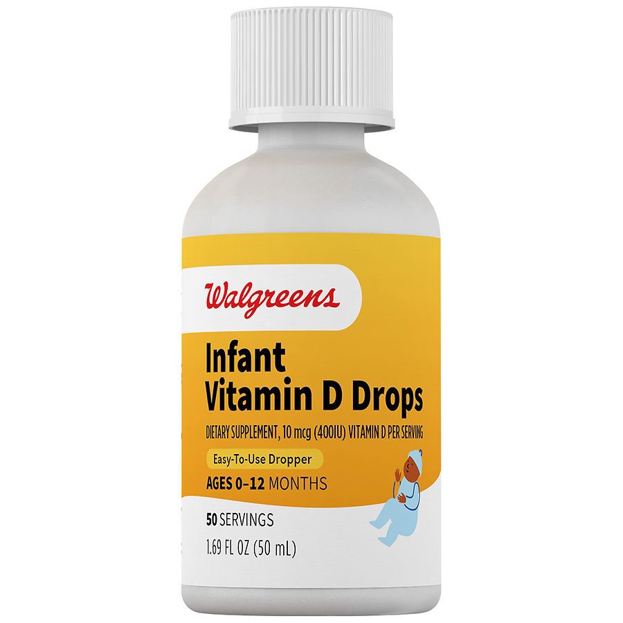 slide 3 of 5, Walgreens Infant Vitamin D Drops, 1.69 fl oz