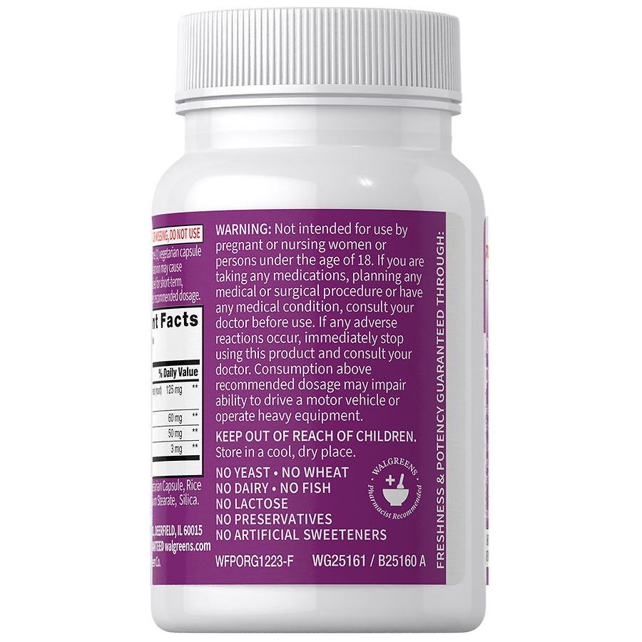 slide 4 of 4, Walgreens Free & Pure Menopause + Sleep Support Capsules, 30 ct