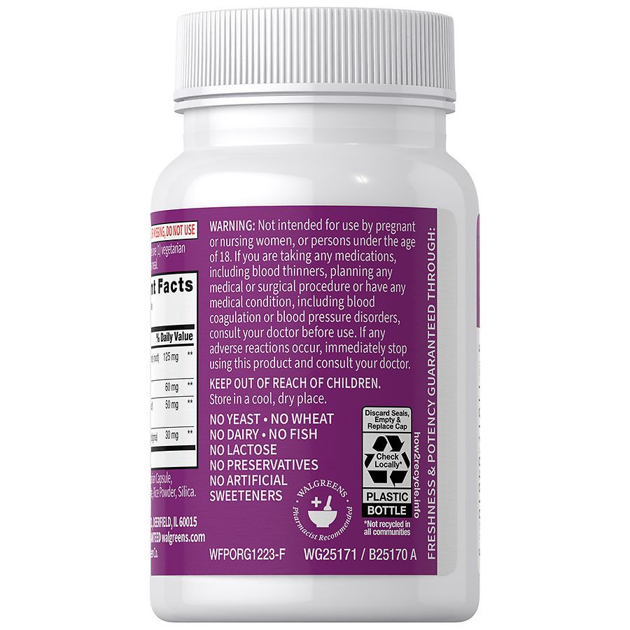 slide 3 of 4, Walgreens Free & Pure Menopause Multi-Symptom Support Capsules, 30 ct