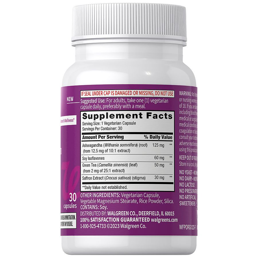 slide 2 of 4, Walgreens Free & Pure Menopause Multi-Symptom Support Capsules, 30 ct