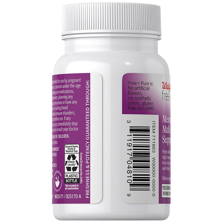 slide 4 of 4, Walgreens Free & Pure Menopause Multi-Symptom Support Capsules, 30 ct