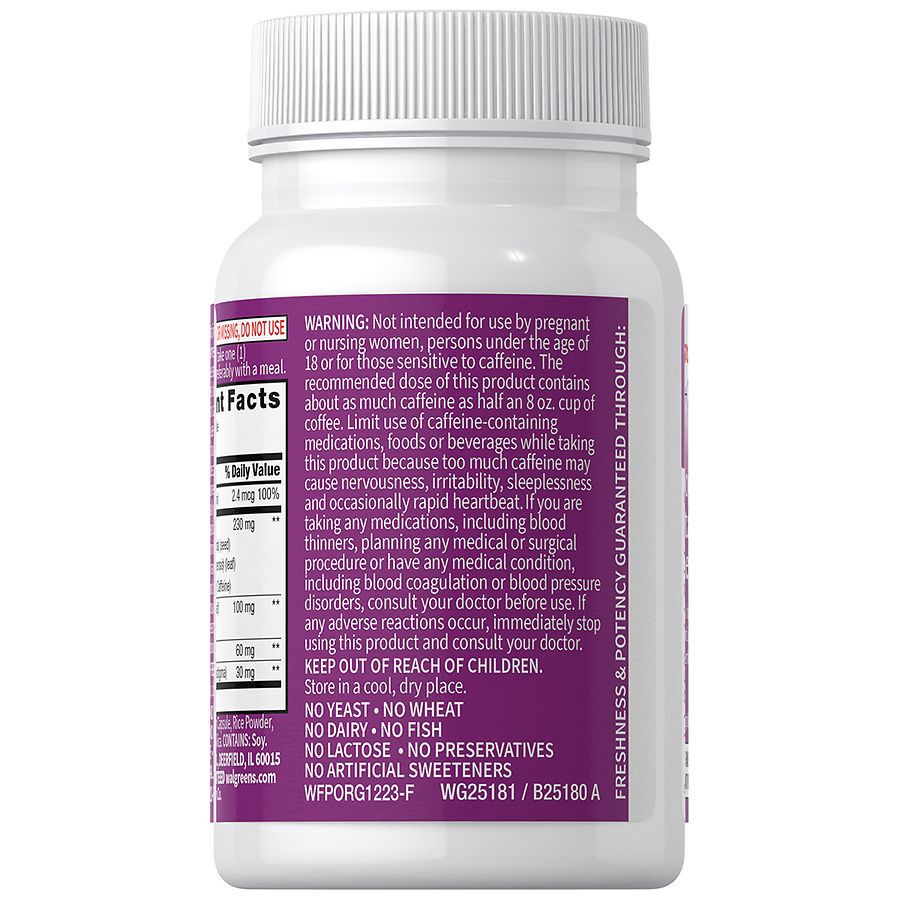slide 2 of 4, Walgreens Free & Pure Menopause + Mental Alertness and Energy Capsules, 30 ct