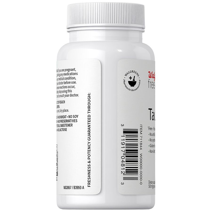 slide 4 of 4, Walgreens Free & Pure Taurine Capsules, 60 ct