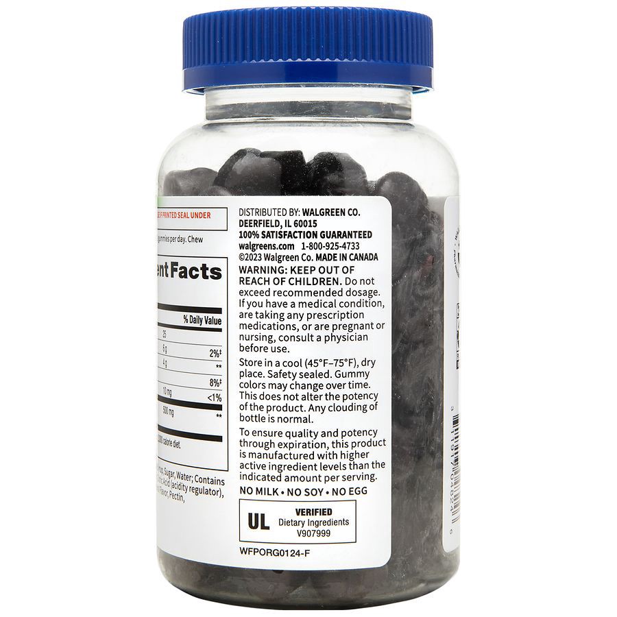 slide 2 of 3, Walgreens Free & Pure Cranberry Gummies, 60 ct