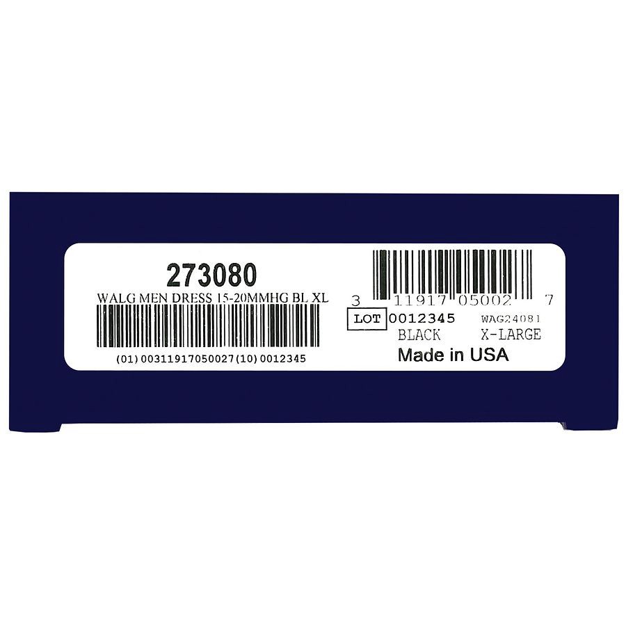 slide 4 of 5, Walgreens Men's Microfiber Dress Socks, Knee High Black, XL